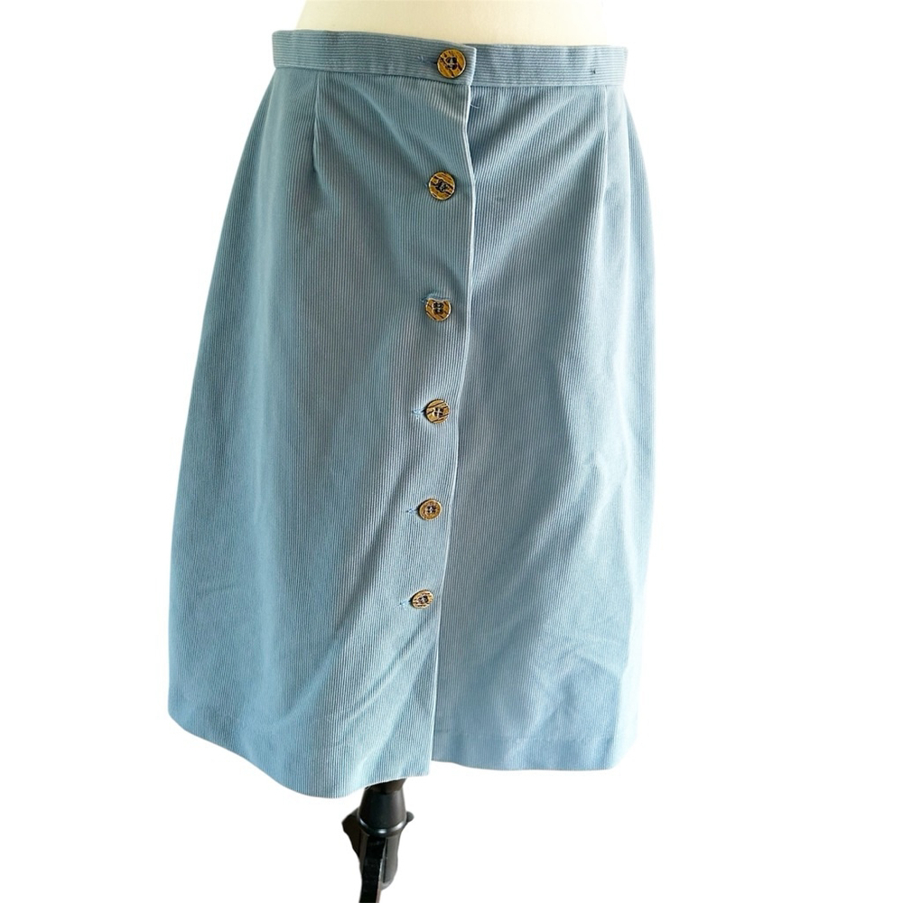 Vintage 70’s Blue Wyndham Sportswear Button down Skirt Size M